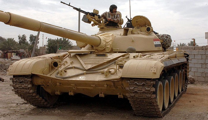 НСВТ-12,7 на танке Т-72 иракской армии