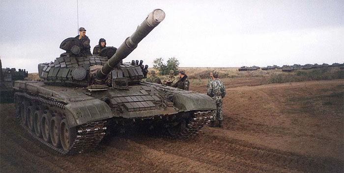 Танк Т-72Б в Чечне